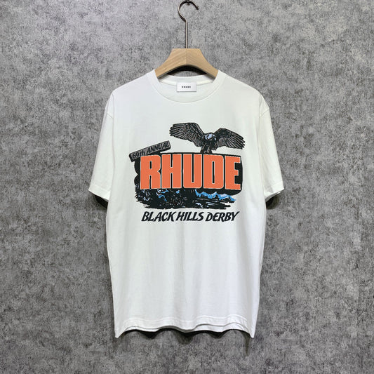 Rhude T-shirts Printed Trendy Pure Cotton
