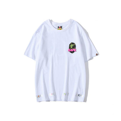 Bathing Ape T-Shirt Summer Men's and Women's Short-Sleeved Top