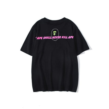 Bathing Ape T-Shirt Summer Camouflage Letters Short Sleeve T-shirt