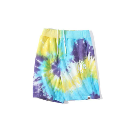 Bathing Ape Shorts Ape Head Blue Yellow Purple Shorts High Quality Casual Pants Beach Pants