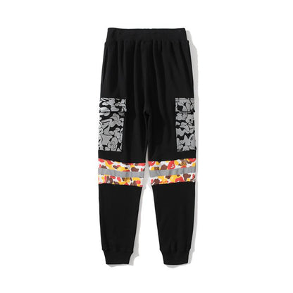Bathing Ape Pant Shark Ape Head Camouflage Reflective Pocket Trousers Loose Casual
