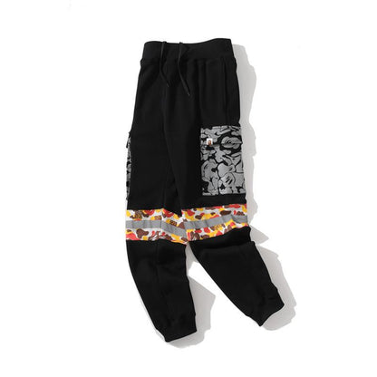 Bathing Ape Pant Shark Ape Head Camouflage Reflective Pocket Trousers Loose Casual