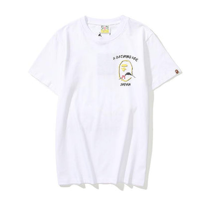 Bathing Ape T-Shirt Summer Golden Printing Plus Size Loose Short Sleeve T-shirt