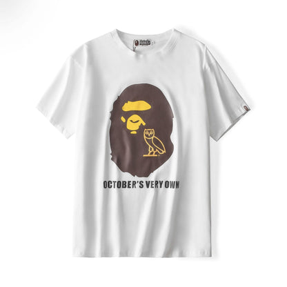 Bathing Ape T-Shirt Printed T-shirt Short Sleeve Crew Neck T-shirt