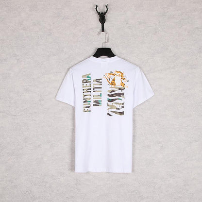 Bathing Ape T-Shirt Summer Zipper Printed Short Sleeve