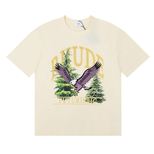 Rhude T-shirt Micro Eagle Letter Print Short Sleeve T-shirt