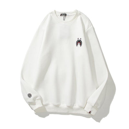 Bathing Ape Sweatshirts Winter Men and Women Shark Logo Print round-Neck Pullover
