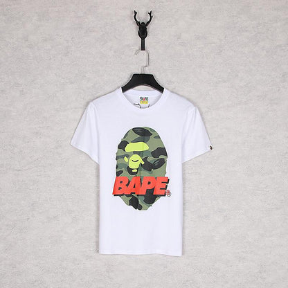 Bathing Ape T-Shirt Summer Pink Letter Print Short-Sleeve T-shirt