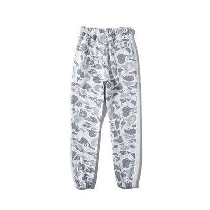 Bathing Ape Pant Shark Head Print Luminous Starry Sky Trousers Men's and Women's Casual Pants Sweatpants