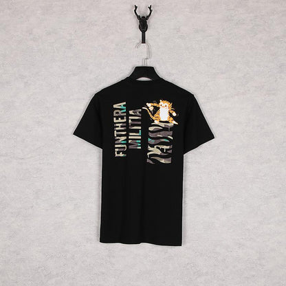 Bathing Ape T-Shirt Summer Zipper Printed Short Sleeve