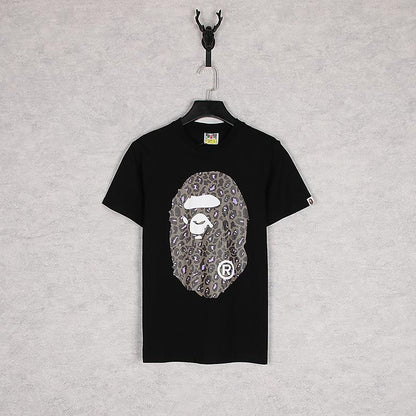 Bathing Ape T-Shirt Summer Camouflage Leopard Print Casual Plus Size Short Sleeve T-shirt