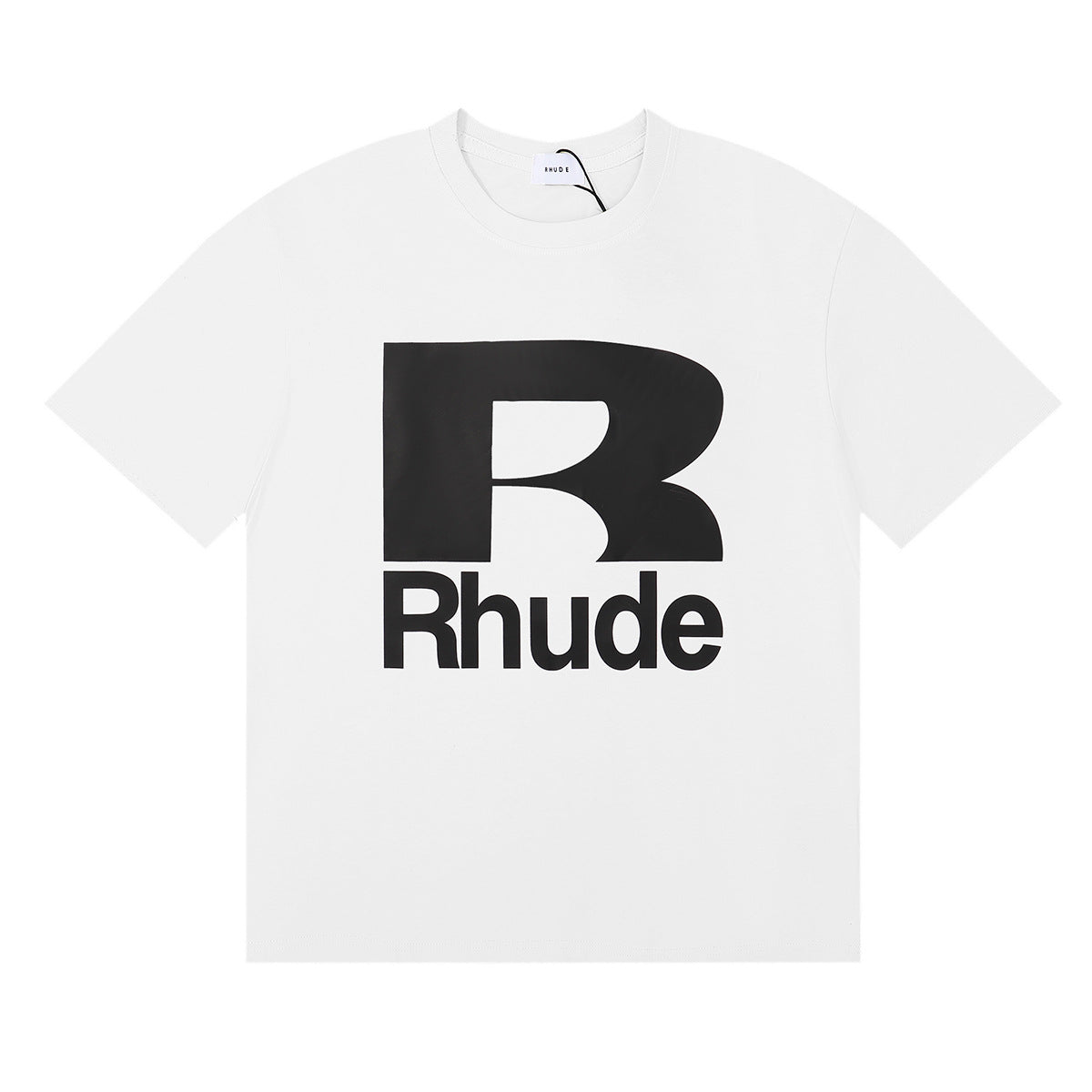 Rhude T-shirt Alphabet Coconut Racing Pattern Short Sleeve T-shirt