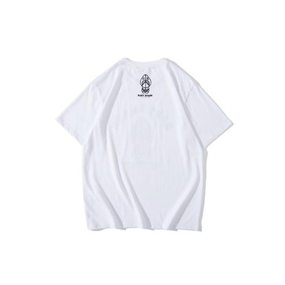 Bathing Ape T-Shirt Spring/Summer Red Shark Pattern T-shirt Short Sleeve